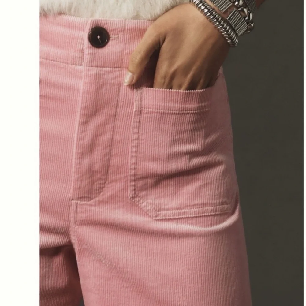 NWT Anthropologie Maeve The Colette Cropped Wide-Leg Corduroy Pants - Picture 5 of 14